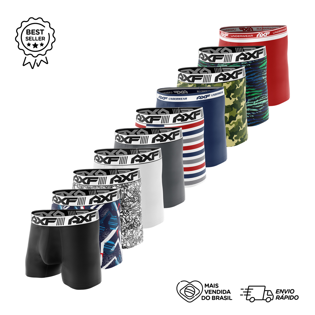 Kit 8 Cuecas Boxer Roupas Masculinas