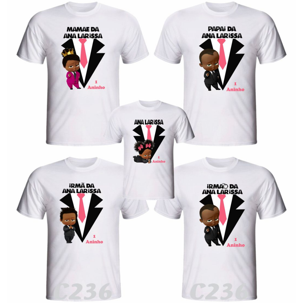 Kit 10 Camisetas A Poderosa Chefinha Personalizada aniversário
