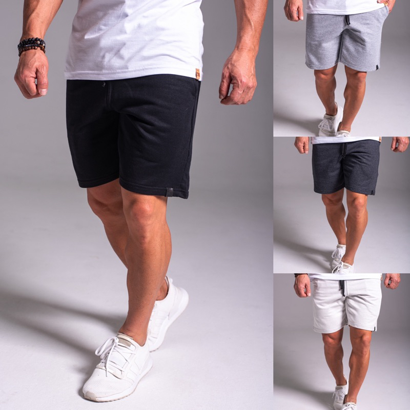 Kit 4 Bermuda Shorts de Moletom Masculina Com Amarração e Elástico Academia Treino/Casual.