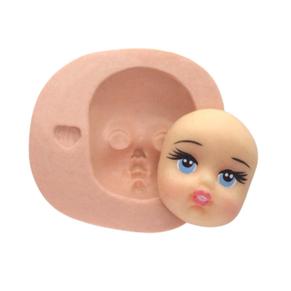 Molde de Silicone Rostinho - Biscuit, Resina, Pastas e etc... (W 71) em Oferta na Shopee