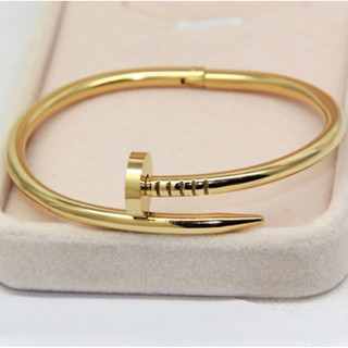 Pulseira Bracelete Prego Dourado Prata