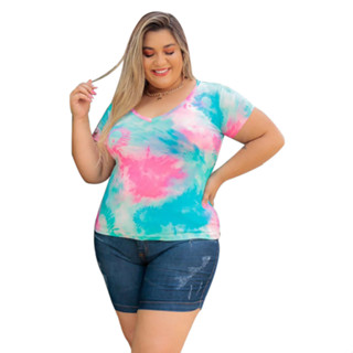Blusa Moda Tie Day Manguinha Feminina T-Shirt Estampada