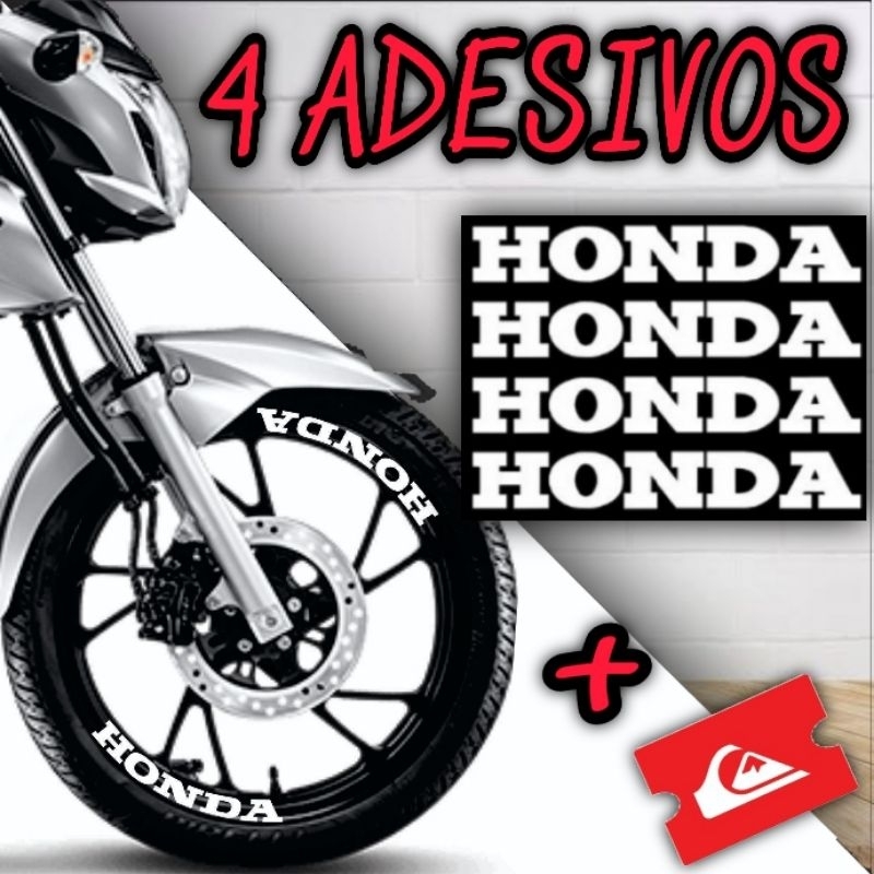 4 ADESIVOS de RODA 30x3cm HONDA  titan fan cg start 125 150 160 twister cb xre biz pop biz