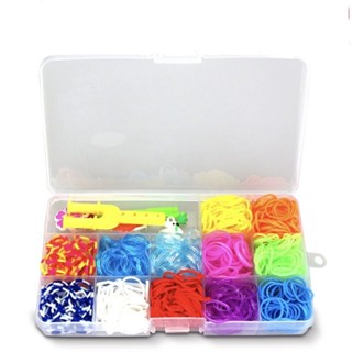 caixa com 630 Pulseira elástico loom Bands