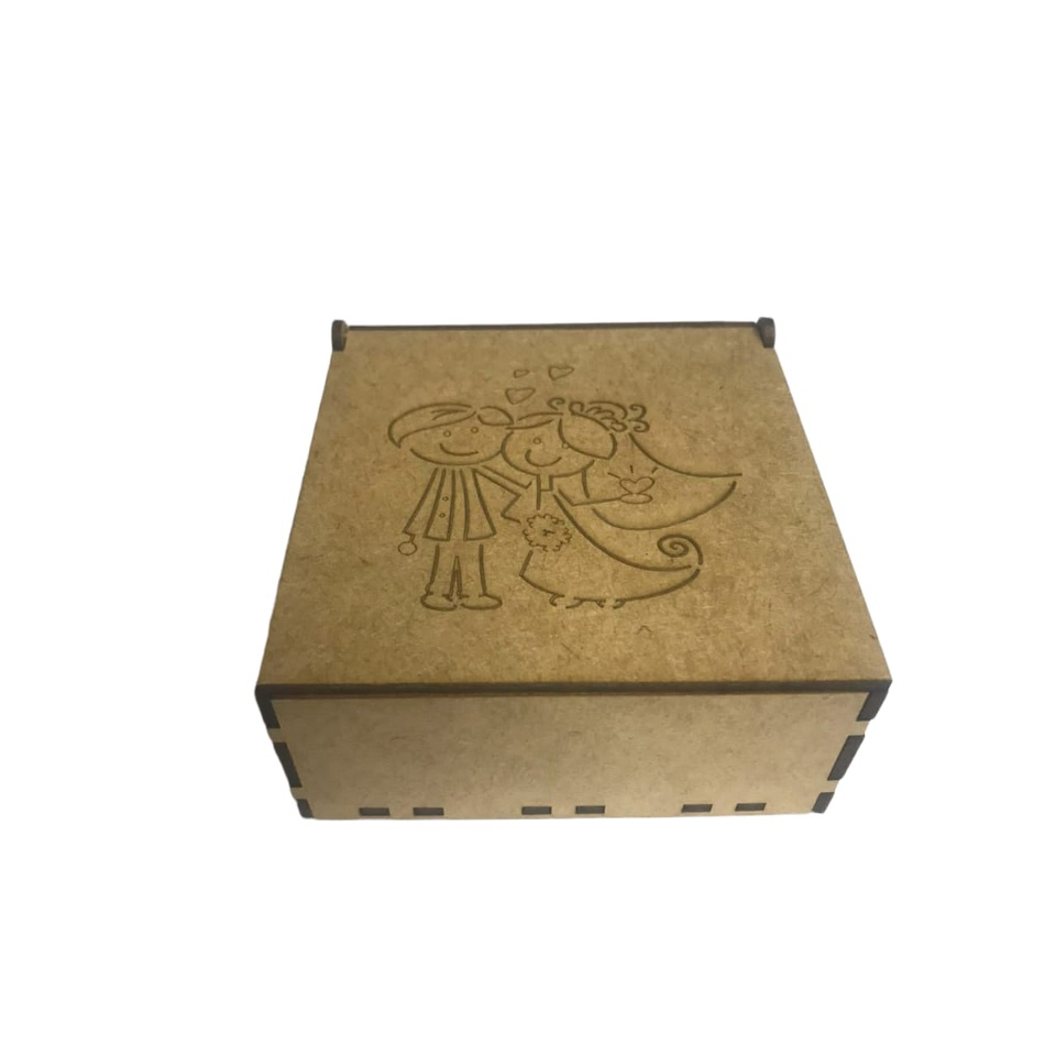 Kit 48 Caixas Caixinhas Casal Noivos Casamento Lembrancinha Em Mdf 8 x 8 x 5