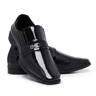 Sapato Social Masculino 836 Cores Promoção Casual Verniz Brilho Moderno