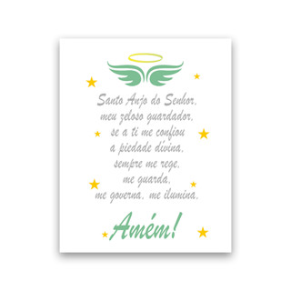 Quadro Decorativo Oração Santo Anjo Do Senhor