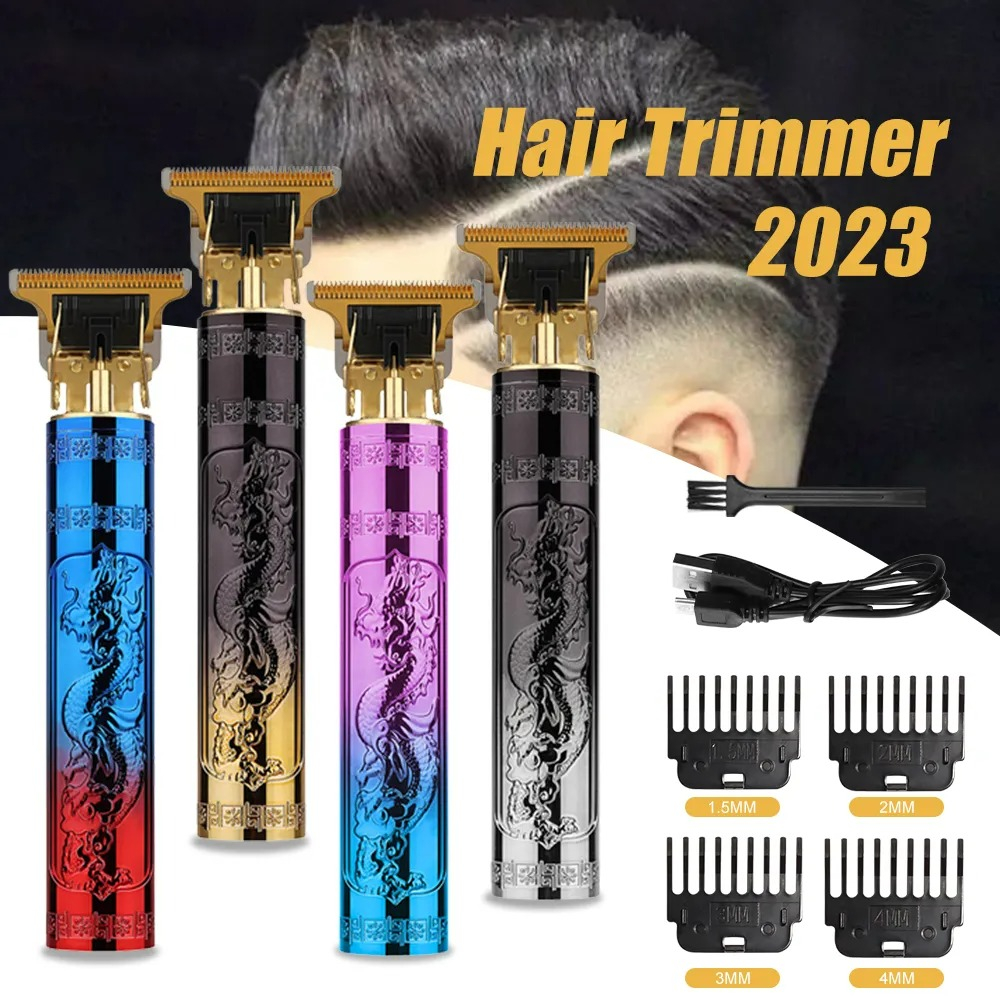 Máquina De Cortar Cabelo Aparador Profissional Retro Barbeador Elétrico Sem Fio