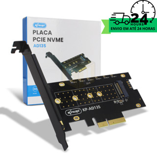 Placa Pcie Express 3.0 Adaptador Ssd M2 M-key Nvme X4 X8 X16 2230 - 2242 - 2260 - 2280 Computador