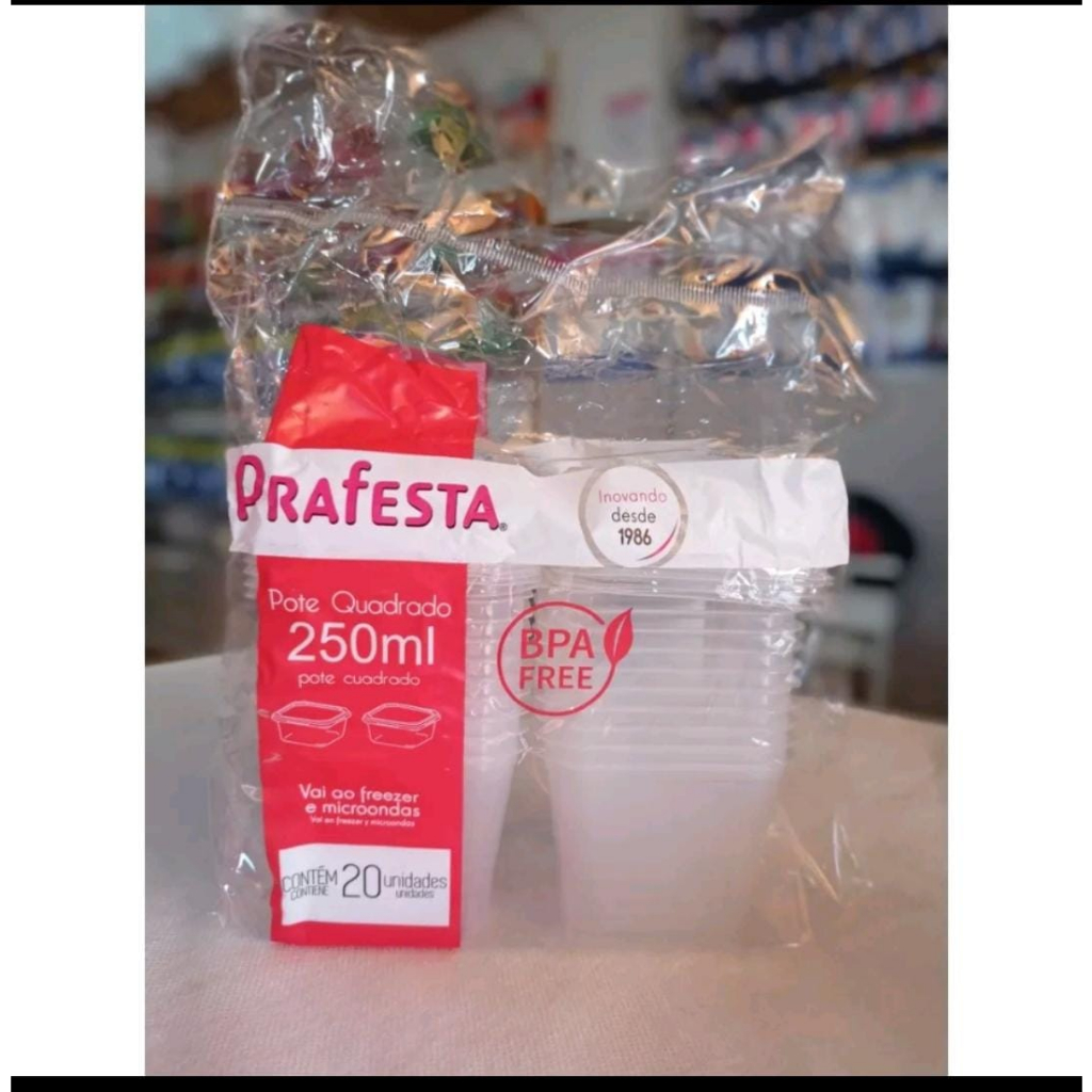 PROMOÇÃO!! Pote Quadrado Bolo No Pote Prafesta Doces Potinho 250ml 20unidades Sobremesa