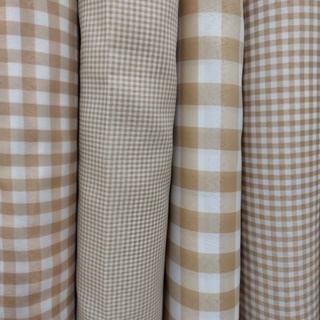 Tecido Xadrez de Poliéster Tergal  Marrom Claro | 1m x 1,40m (comprimento x largura) em Oferta na Shopee