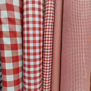 Tecido Xadrez de Poliéster Tergal Vermelho | 1m x 1,40m (comprimento x largura) em Oferta na Shopee