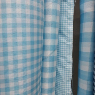 Tecido Xadrez de Poliéster Tergal Azul Claro| 1m x 1,40m (comprimento x largura) em Oferta na Shopee