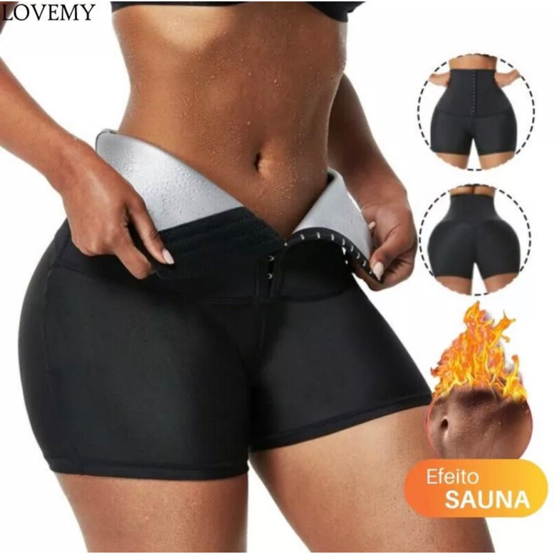 Calças Sauna Perda De Peso Shaper short academia Treinamento Da Cintura Abdominal Leggings