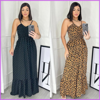 Vestido Longo Feminino Busto Drapeado Veste até 46