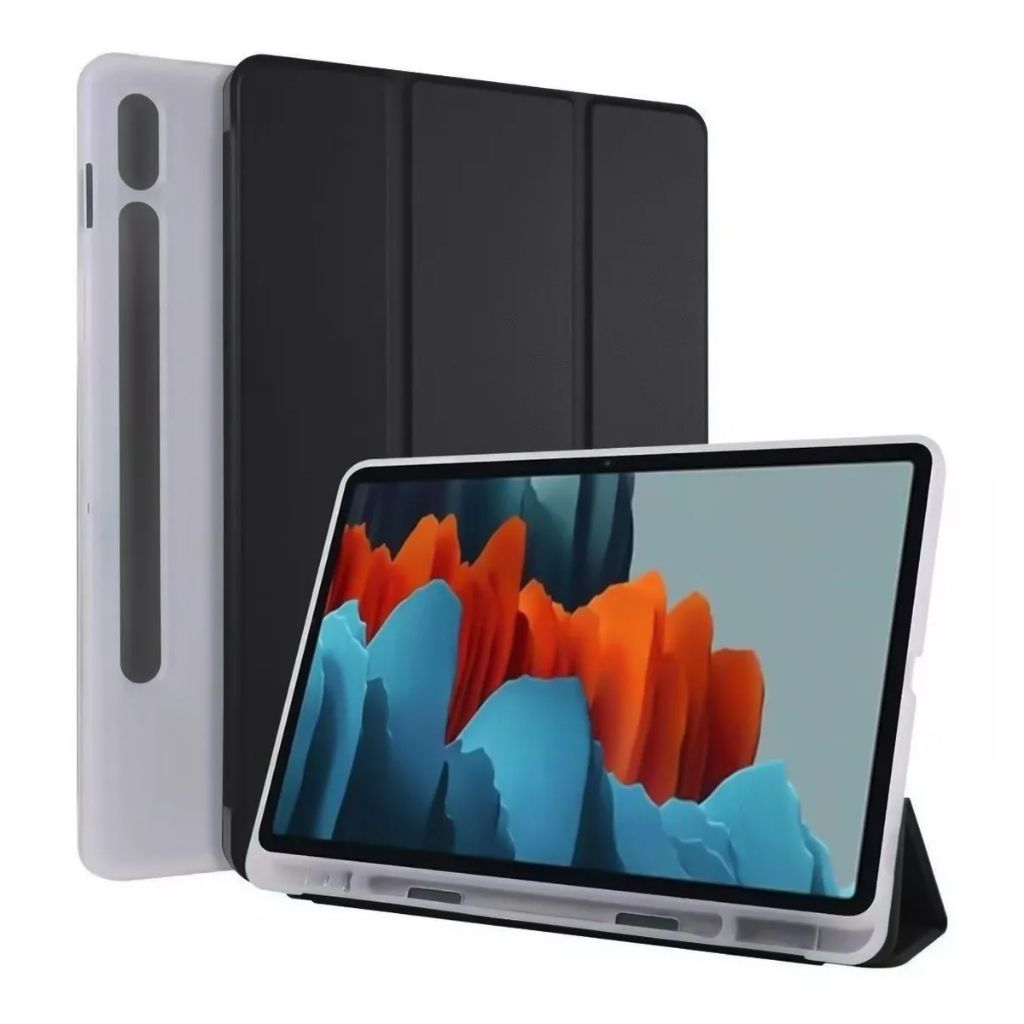 Capa para Galaxy Tab S7 Fe T730 T736b 12.4 Com Suporte