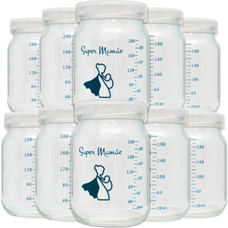 24 Potes Vidro Para Armazenar Leite Materno Com Graduação 200ml