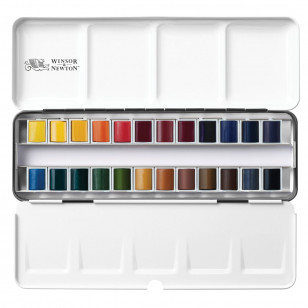 Aquarela Winsor & Newton Pastilha Profissional 24 Cores