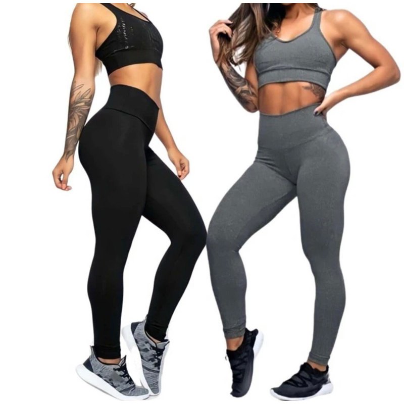 Calça Legging Fitness Modeladora Legging Academia pilates cintura alta