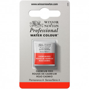 Tinta Aquarela Winsor & Newton Profissional Pastilha S4 094 Cadmium Red