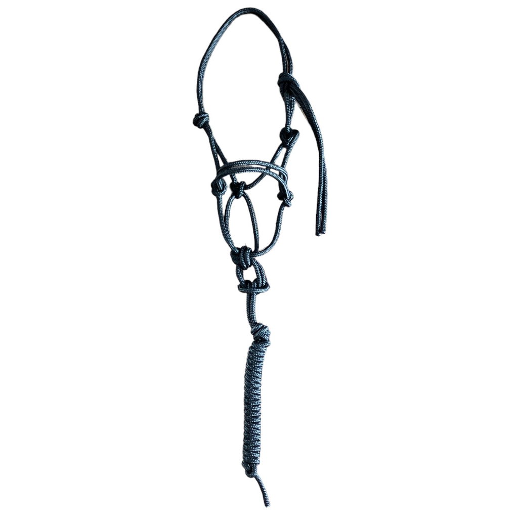 Cabresto 7 nós para cavalos de corda maciça com regulagem super resistente oferta hoje