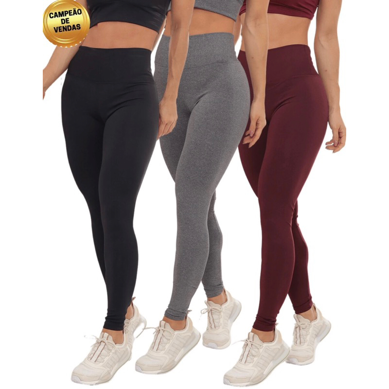 Calça Legging Fitness Legging Modeladora Academia pilates cintura alta