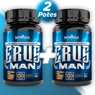 Kit 2 Unidades Feno Grego Com Boro - Estimulante Erus Man 120 cápsulas 500mg - 100% Original - Envio Imediato