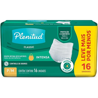 Plenitud Roupa Íntima Classic para Incontinência P/M com 16 un