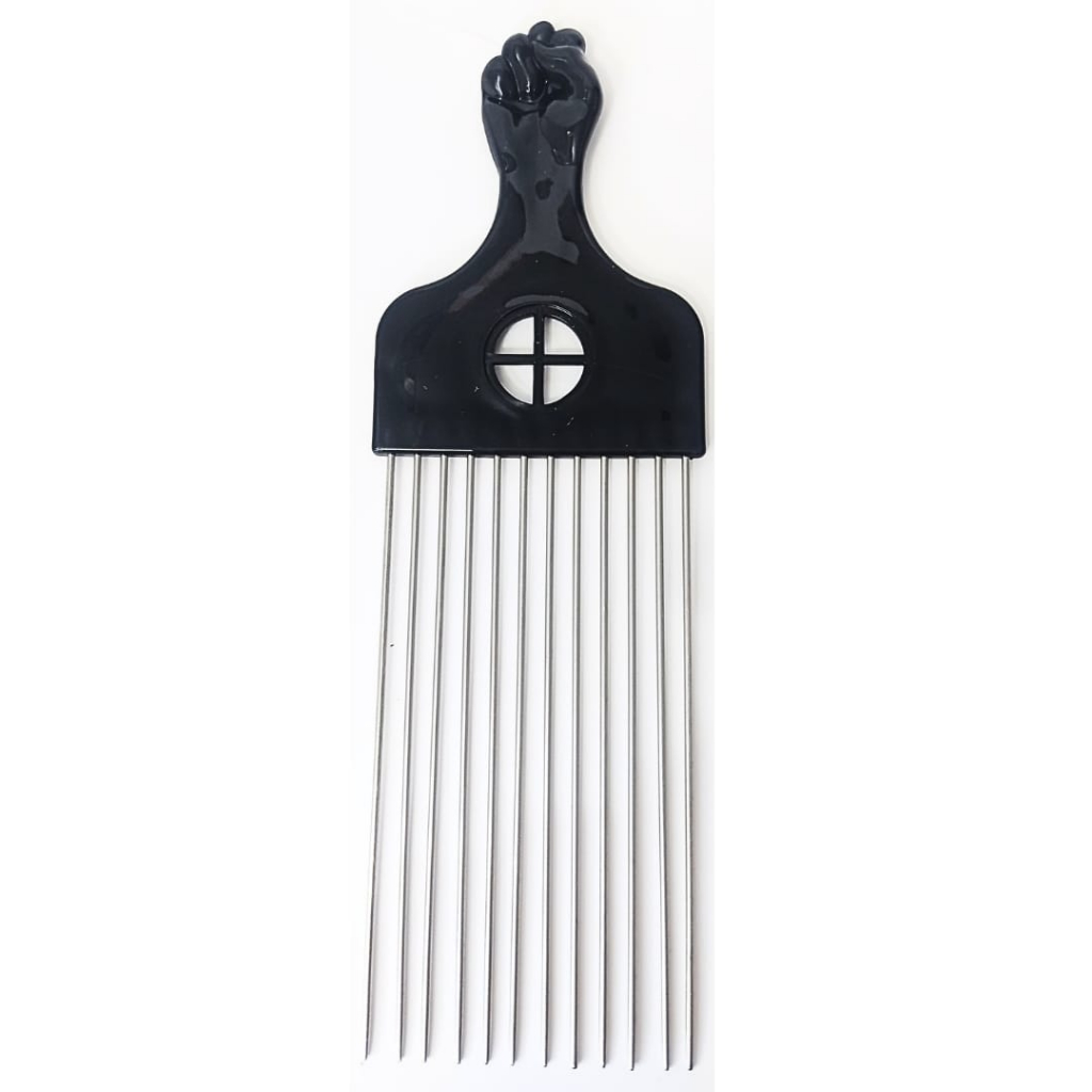 Pente Garfo Grande Afro Black Power Penteado Cabelo profissional dente de metal em Oferta na Shopee