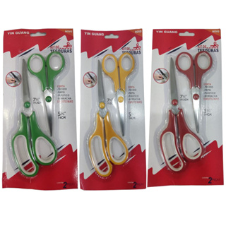 Kit 2 Tesouras Multiuso Multi Funções Cabelo Papel Plástico costura e utilidades cozinha Tesoura em Oferta na Shopee