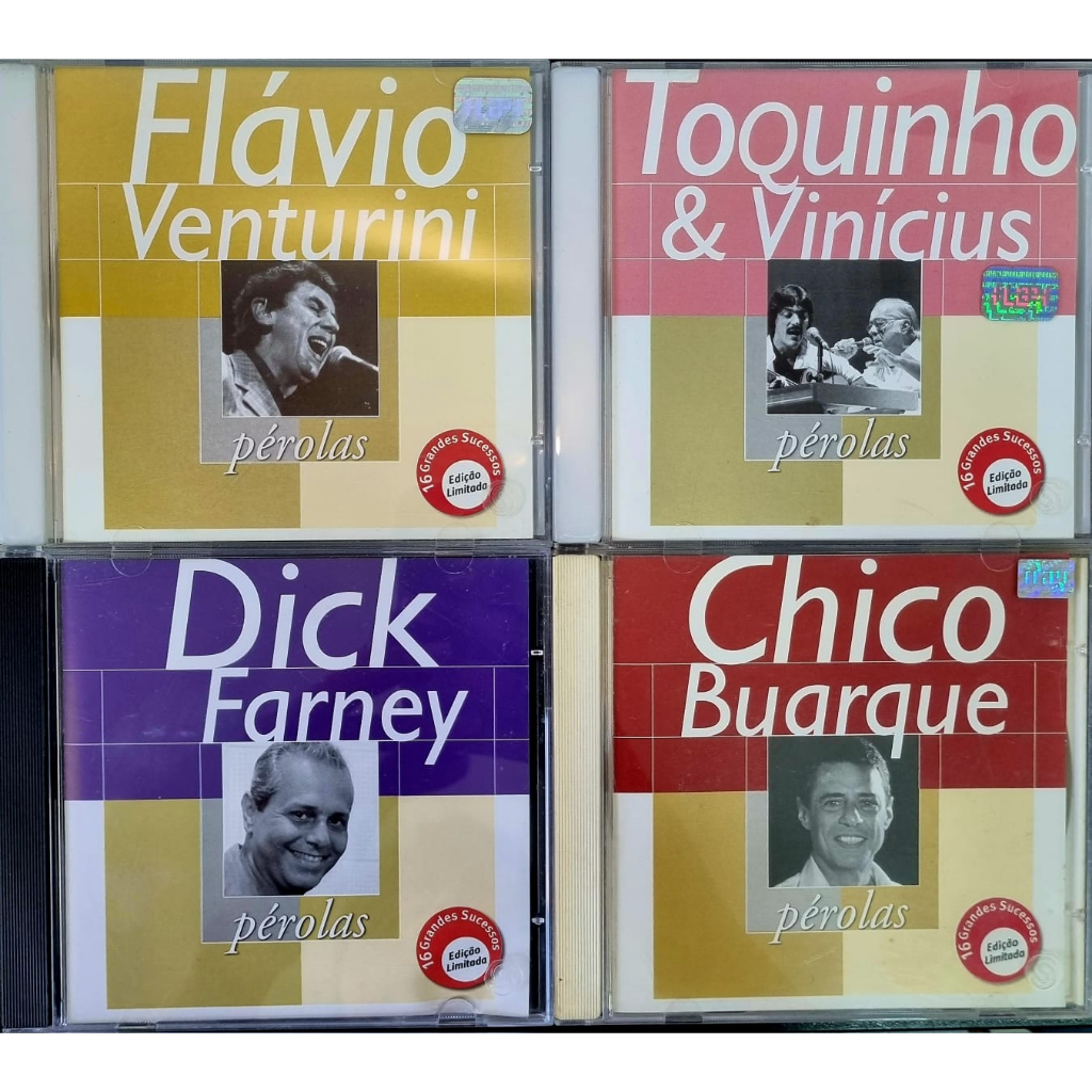 CD Coletânea Pérolas - MPB - Chico Buarque Flávio Venturini Toquinho Vinícius Dick Farney - Lote PR