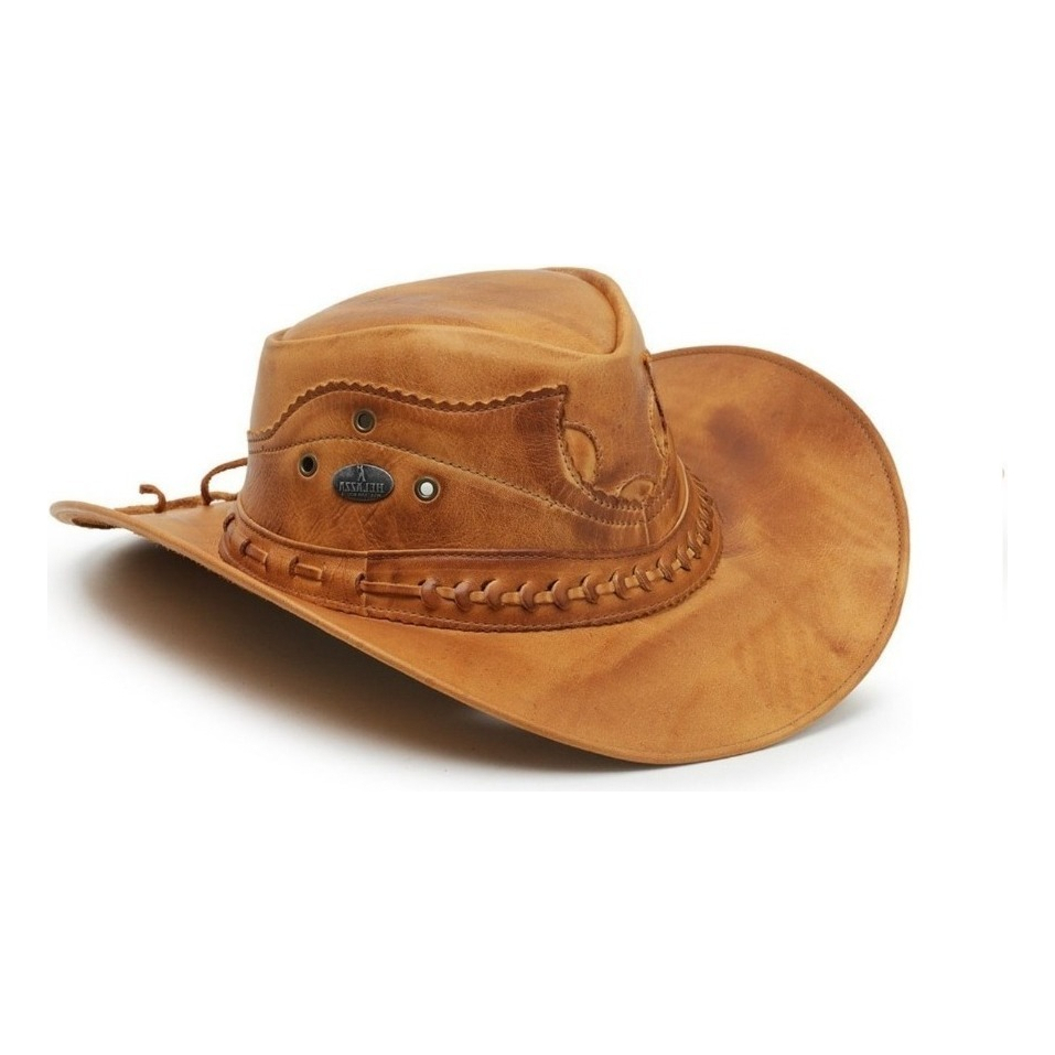 Chapéu De Cowboy Masculino Americano Em Couro Legitimo