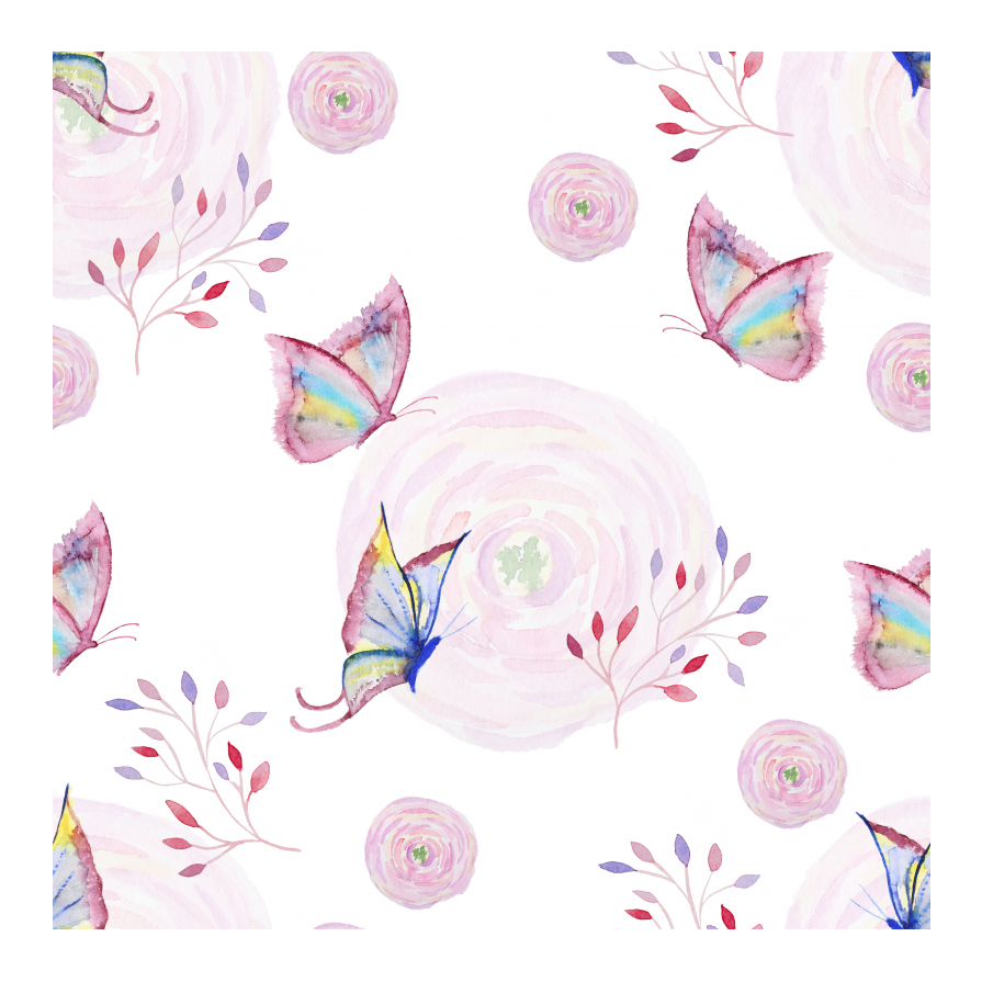 Papel de parede com borboletas e flores Para Quarto Infantil em Oferta na Shopee