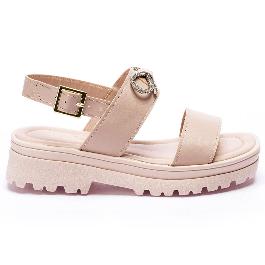 Sandália Infantil Feminina Flatform Tininha Moda Fashion Salto com Laço Strass