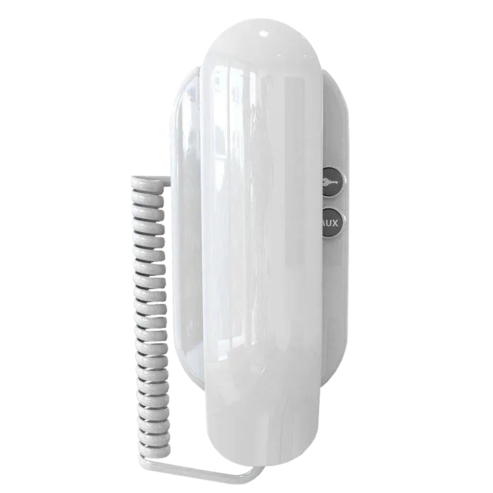 Interfone Universal S100 Com 02 Botões Acionamento S/Teclado Cor Branco - AGL