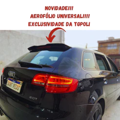 Aerofólio Universal/black Piano/serve Em Todos Veículos Top