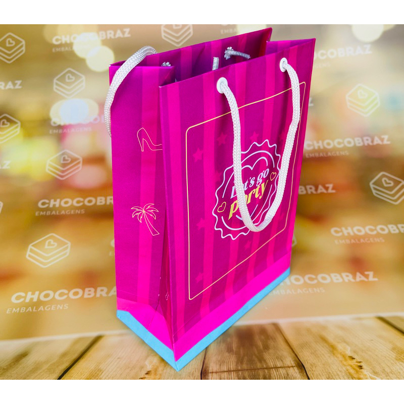 kit 10 sacolas Barbie pink party ideia 4622 23,5x16x8 OFF em Oferta na Shopee