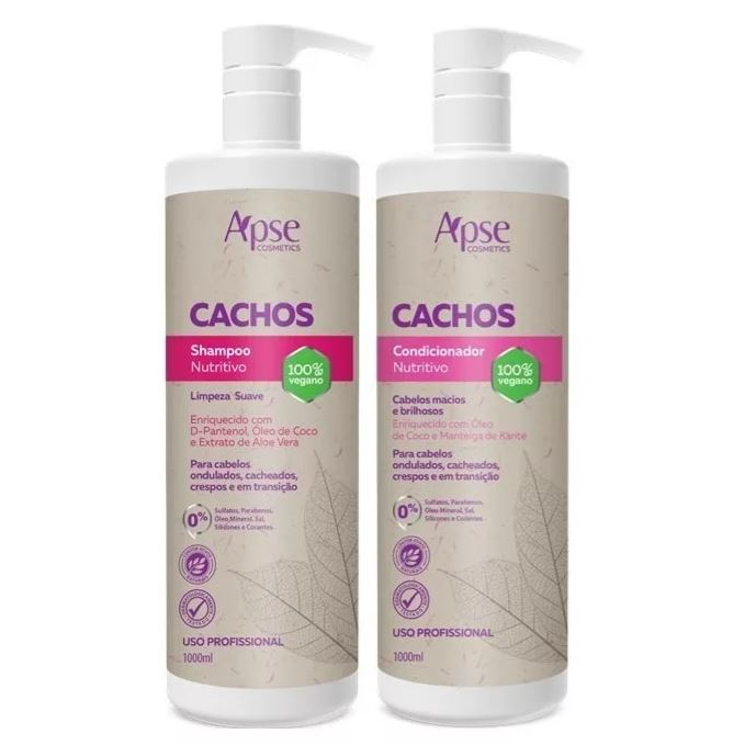 Kit Shampoo E Condicionador Profissinal + Apse + Linha SOS Cachos