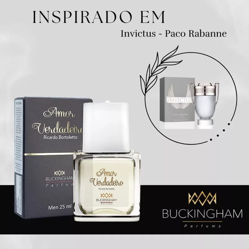 Perfume, Amor Verdadeiro Masculino Buckingham 25ml Com 40% De Essência Alta Fixação Atraente