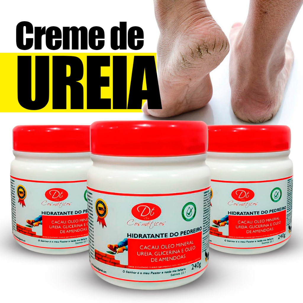 Creme De Ureia Ultra Hidratante Pés Rachados Mãos Ressecadas Creme de Pedreiro