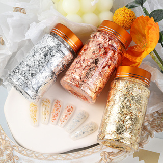 Kit 1/3 Potes de 200 Ml Folha De Prata De Ouro Decorativo Molde De Resina De Enchimento Jóias Fazendo Novo 5g em Oferta na Shopee