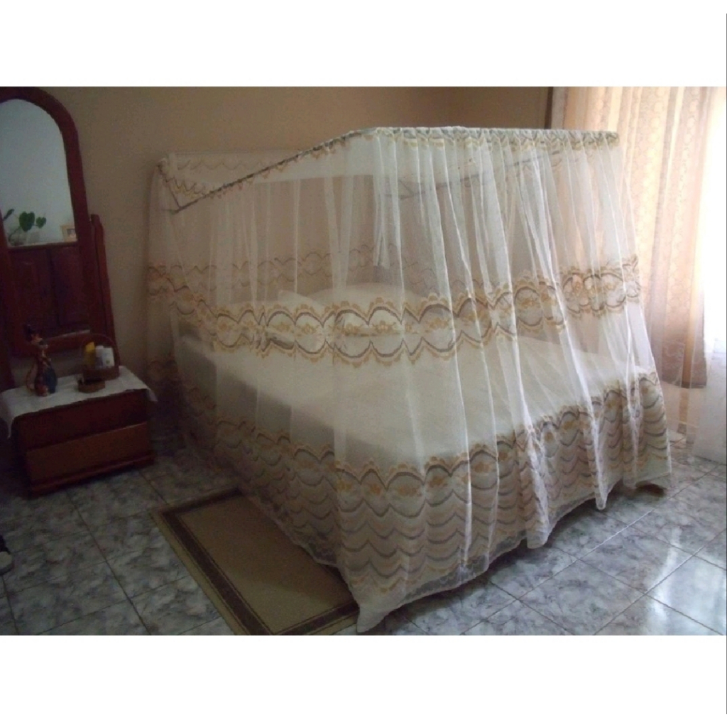 Mosquiteiro Casal\Queen Tradicional Completo Com Armação Renda Premio *Oferta