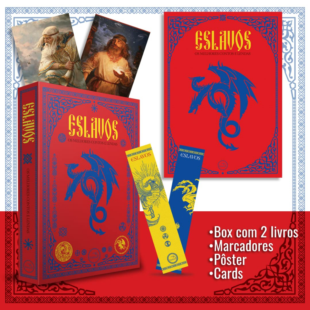 Box Eslavos - Os melhores contos e lendas + Pôster + Marcadores + Cards em Oferta na Shopee