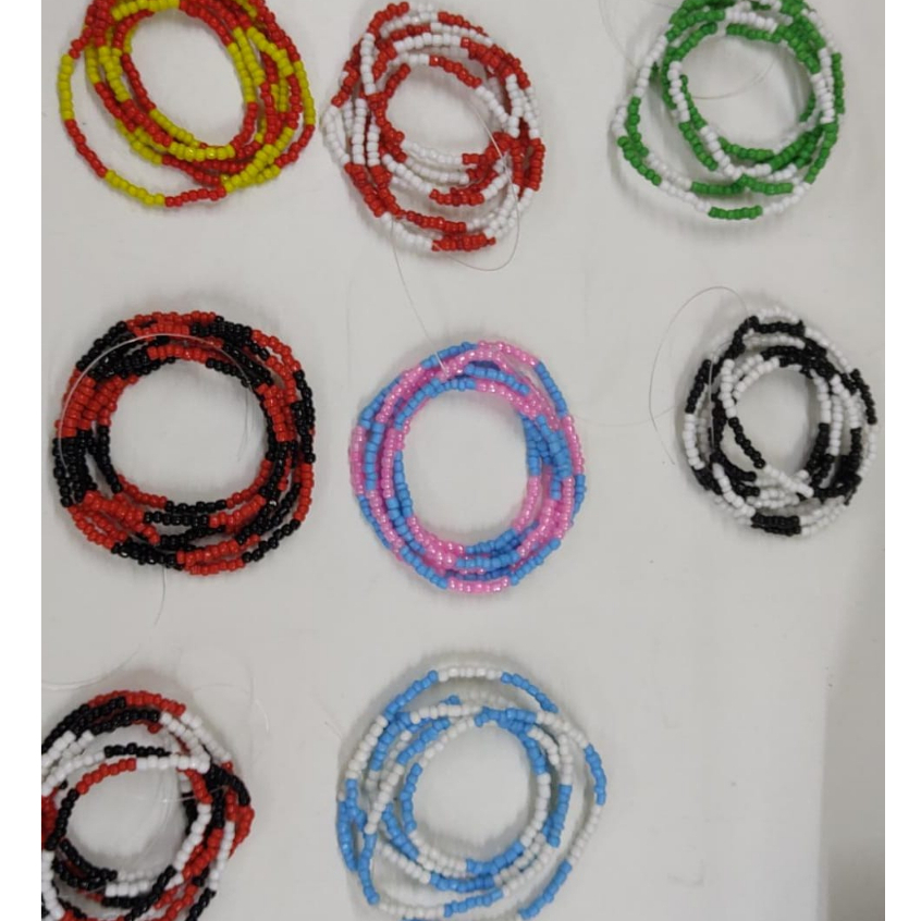 Guia Fio de Conta Colar Bicolores Leitoso para Proteção em Oferta na Shopee