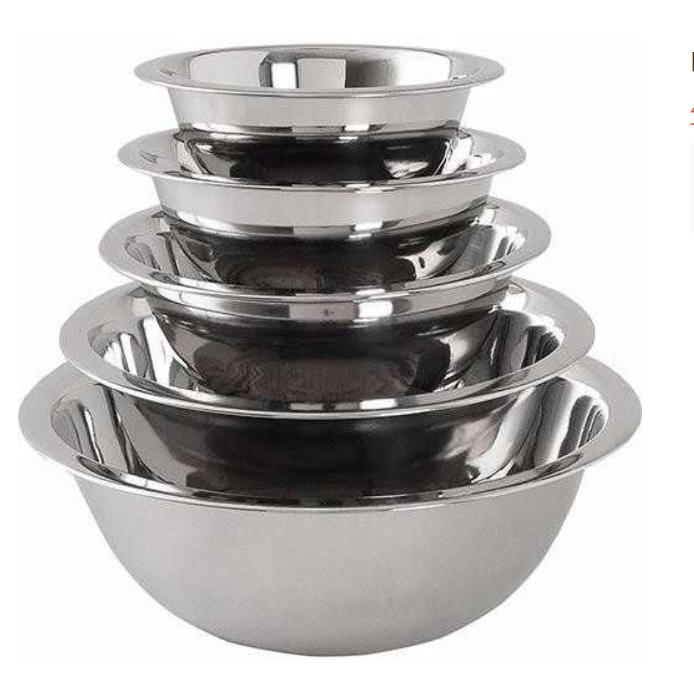 Conjunto Jogo 5 Tigelas Bacia Bowls Multiuso Em Inox Cozinha em Oferta na Shopee