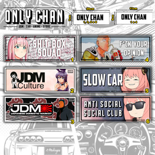 Adesivo Sticker JDM Anime Carro Personagens (Bunny, Akatsuki, Anya, Zero Two e Saitama)
