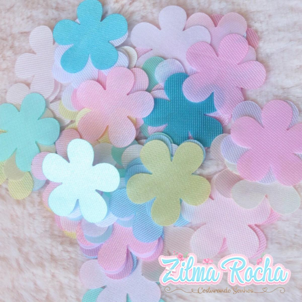 Flores de Cetim - Colorido - Escolha o tamanho - Aplicação Artesanato, Costura , Patchwork, Vestido, Guirlanda, Lembrancinha em Oferta na Shopee