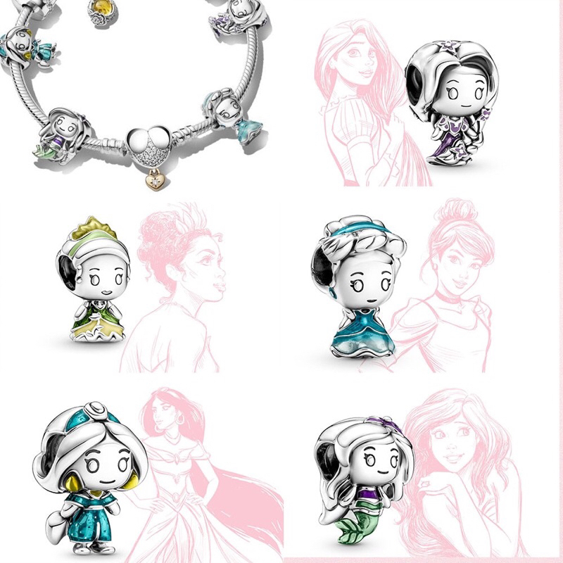 BERLOQUE CHARM PRINCESAS DISNEY PULSEIRA PANDORA VIVARA