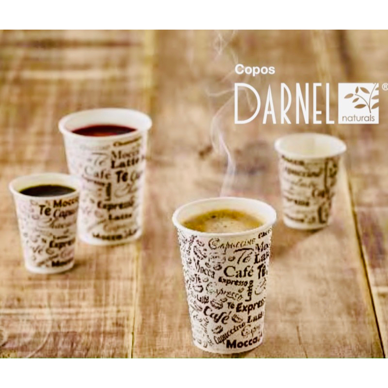 50 copo de papel mocca capuchino darnel 236 ml 8oz Biodegradável off em Oferta na Shopee