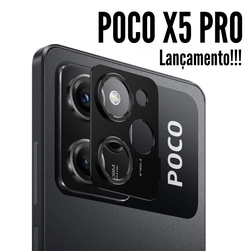 Lente de Câmera Vidro 3D Xiaomi Poco X5 Pro Full Cover Película de Vidro Temperado Envio Rápido